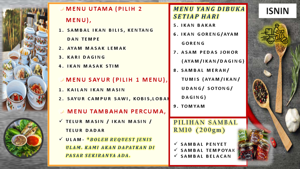 penghantaran-mangkuk-tingkat-lunch-dinner-food-delivery-fast-menu-terbaru-latest-menu-delirich