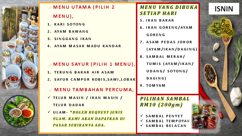 penghantaran-mangkuk-tingkat-lunch-dinner-food-delivery-fast-menu-terbaru-latest-menu-delirich