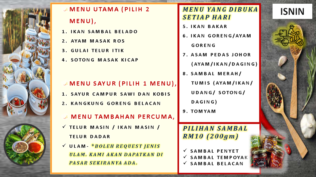 penghantaran-mangkuk-tingkat-lunch-dinner-food-delivery-fast-menu-terbaru-latest-menu-delirich