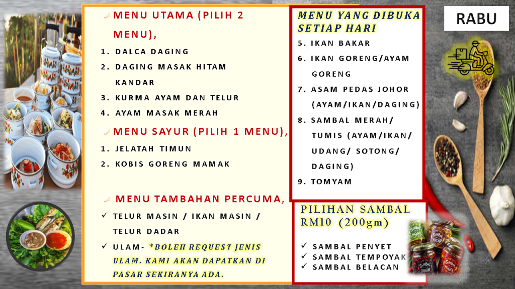 penghantaran-mangkuk-tingkat-lunch-dinner-food-delivery-fast-menu-terbaru-latest-menu-delirich